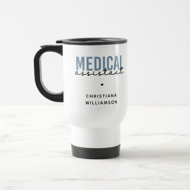 Taza De Viaje MAMÁES de Auxiliar Médico personalizado | Auxiliar (Izquierda)