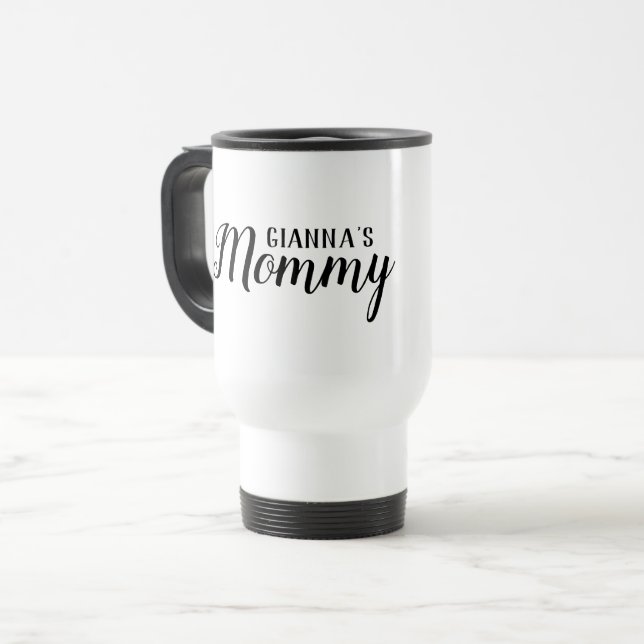 Taza De Viaje Mami blanca personalizada (Anverso izquierdo)