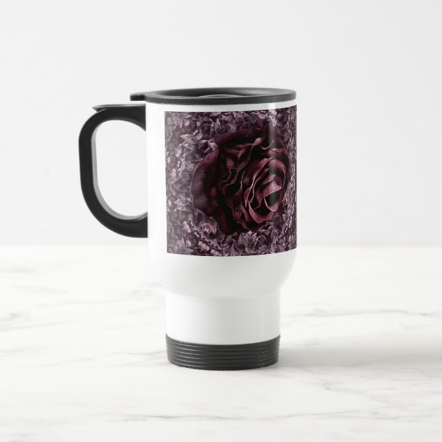 Taza De Viaje Mandala de rosa  (Izquierda)