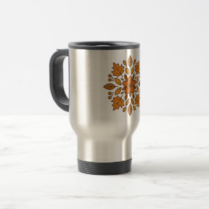 Taza De Viaje Mandala floral de otoño