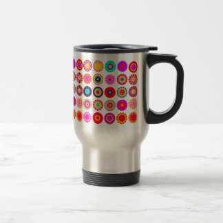 Taza De Viaje Mandalas fractales 25 - Personalizado