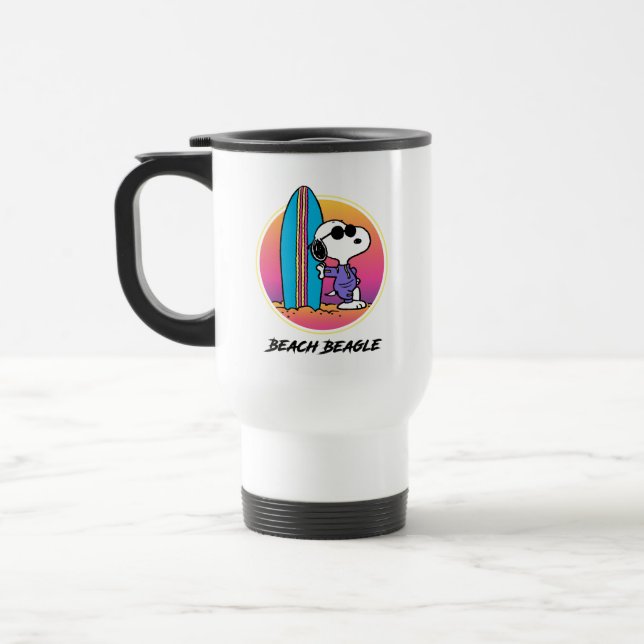 Taza De Viaje Maní | Snoopy Beach Beagle (Izquierda)