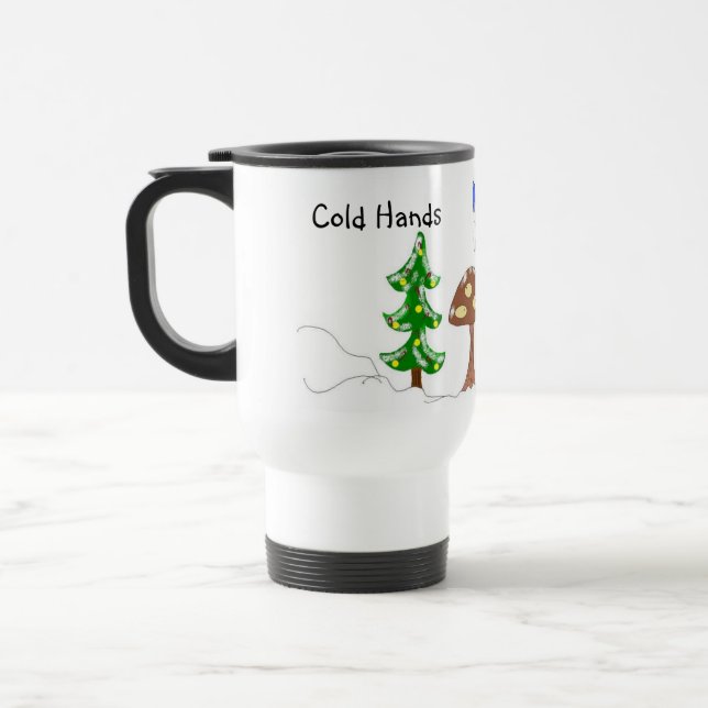Taza De Viaje Manos Frías Corazón Caliente (Izquierda)
