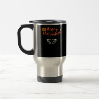 Taza De Viaje Manos Skeleton espumosas. Feliz Halloween.