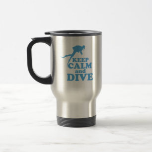 Taza De Viaje Mantener la calma y bucear