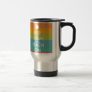 Taza De Viaje Mantener la calma y la instrucción encendida - Ray