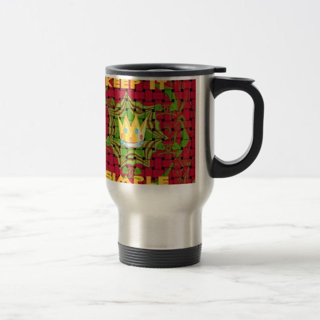 Taza De Viaje Manténgalo sencillo: negrita impresión floral tren