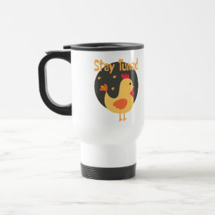Taza De Viaje Manténganse atentos Kawaii divertido lindo pollo a