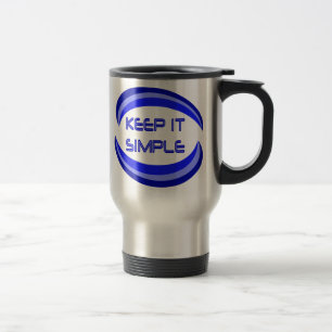 Taza De Viaje Mantenlo simple cita del lema de recuperación en a