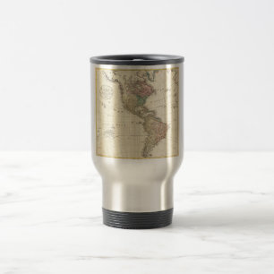 Taza De Viaje Mapa 1796 de Mannert del norte y de Suramérica