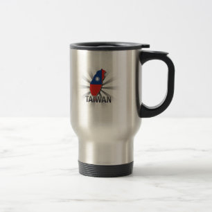Taza De Viaje Mapa 2,0 de la bandera de Taiwán
