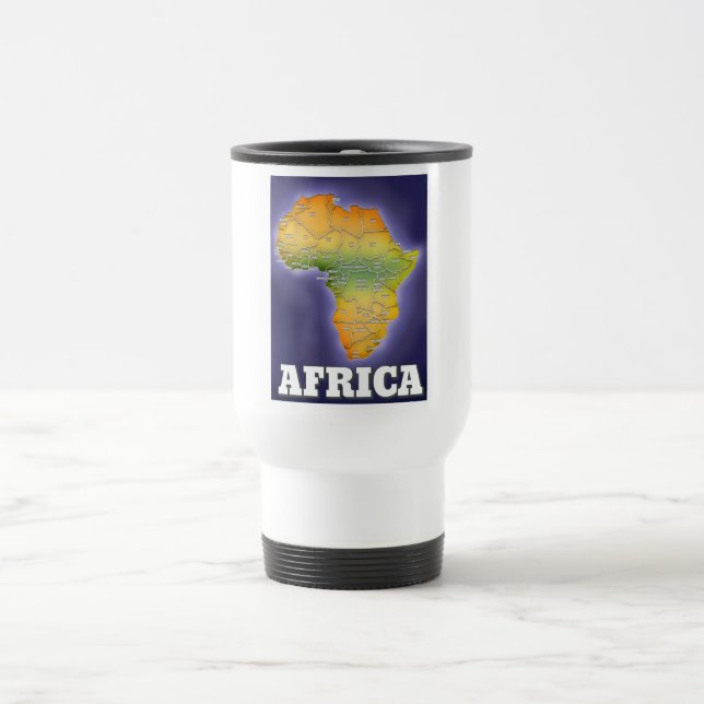 Taza De Viaje Mapa de áfrica (Centro)