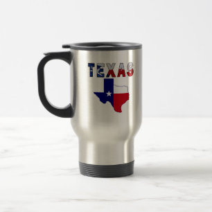 Taza De Viaje Mapa de bandera con Texas