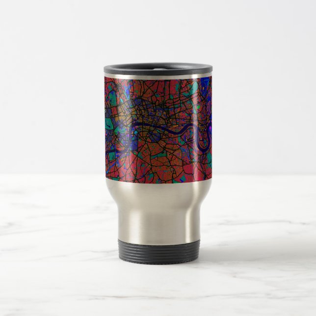 Taza De Viaje Mapa de calle de Londres Inglaterra (Centro)