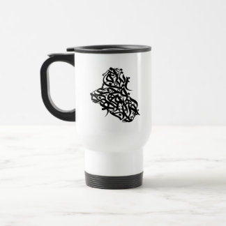 Taza De Viaje Mapa de Irak con caligrafía árabe Mug del mapa de