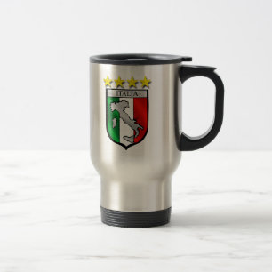 Taza De Viaje mapa de Italia de la bandera de Italia del escudo