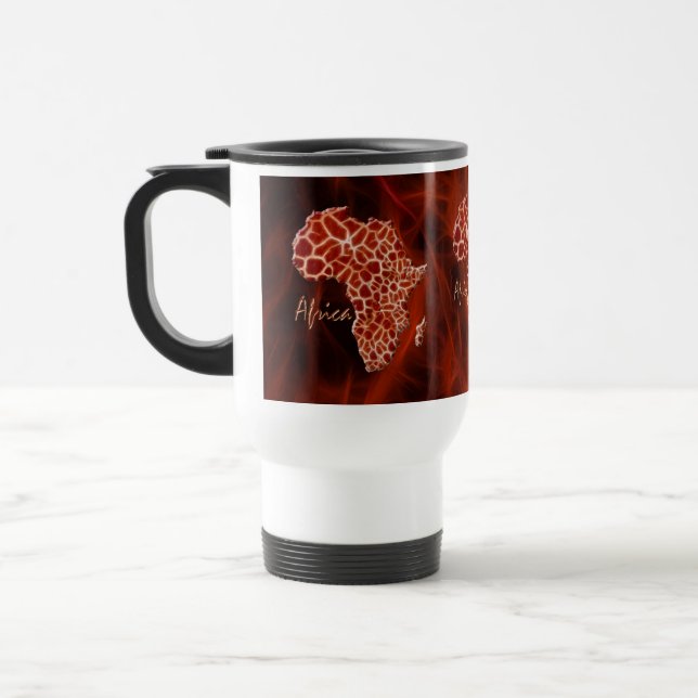 Taza De Viaje Mapa de la jirafa de ÁFRICA (Izquierda)