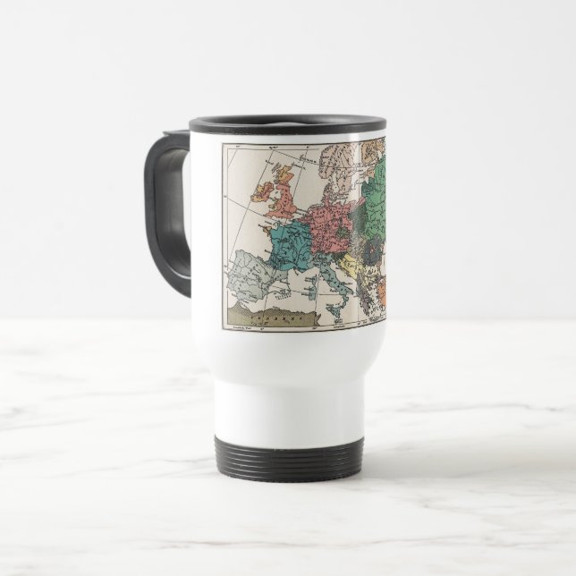 Taza De Viaje Mapa de la vieja Europa (Anverso izquierdo)