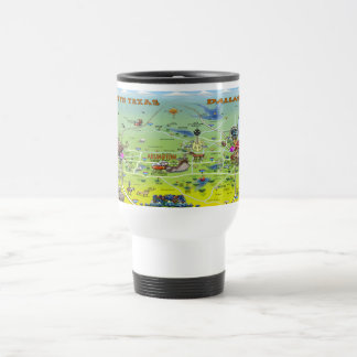 Taza De Viaje Mapa de Personalizados de Dallas Fort Worth