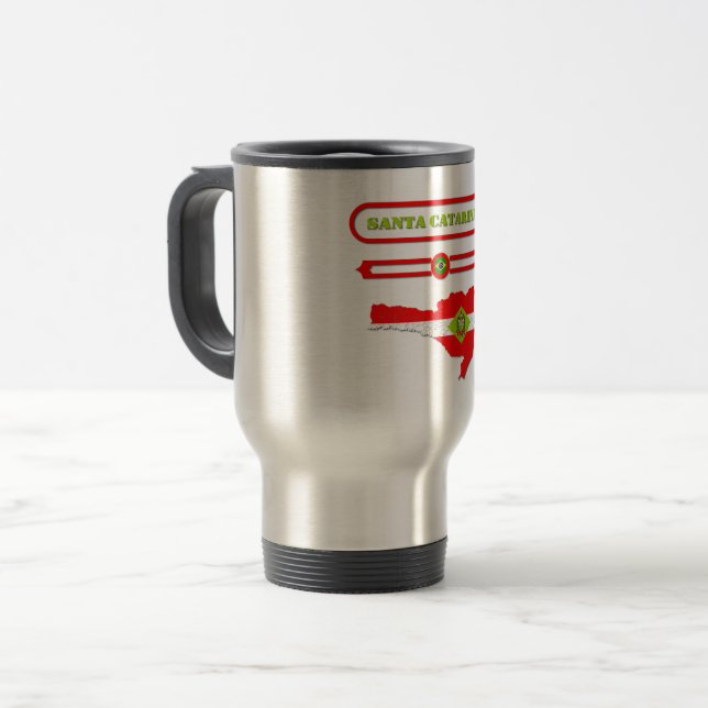 TAZA DE VIAJE MAPA DE SANTA CATARINA. SAMER BRASIL (Anverso izquierdo)