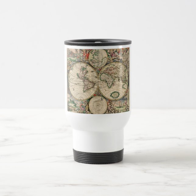 Taza De Viaje Mapa del mundo antiguo (Centro)
