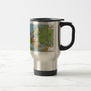 Taza De Viaje Mapa general del siglo XX de la Vieja Europa