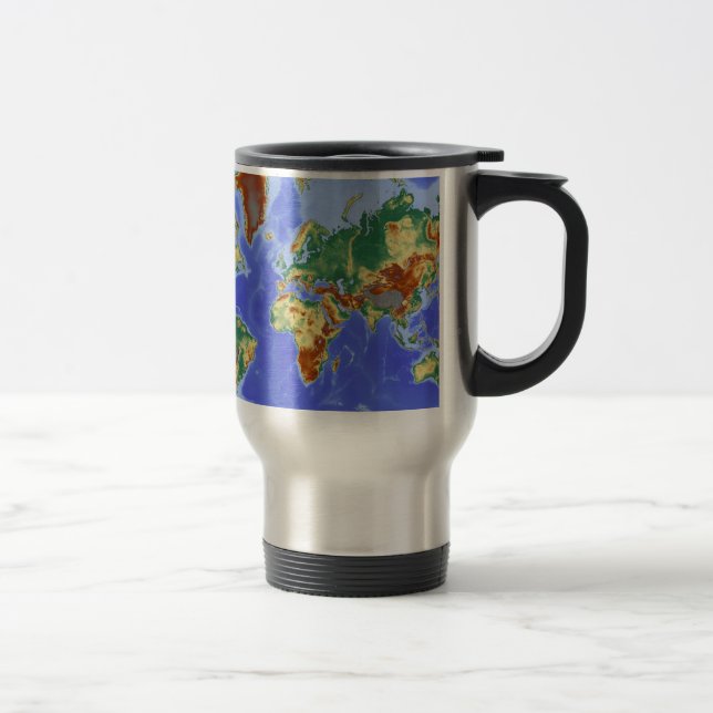 Taza De Viaje Mapa internacional de la geografía mundial (Derecha)