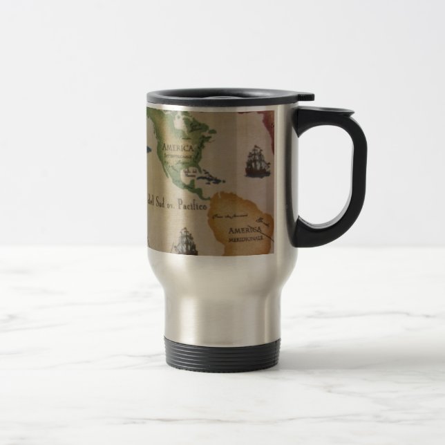 Taza De Viaje Mapa mundial (Derecha)