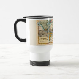 Taza De Viaje Mapa mundial de los antiguos continentes de los añ