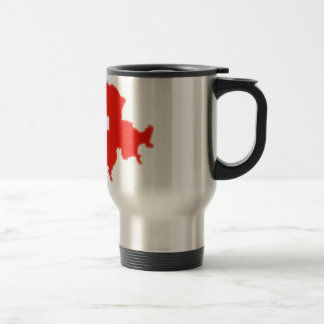 Taza De Viaje Mapa suizo de la bandera