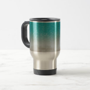 Taza De Viaje Mar y Playa desde Arriba Arte Abstracto Cool