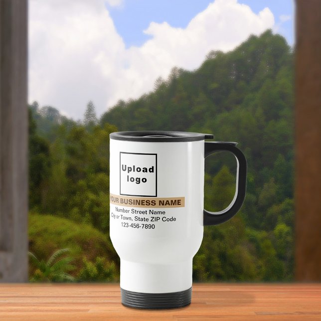 Taza De Viaje Marca comercial con brillo marrón claro en (Subido por el creador)