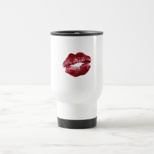 Taza De Viaje Marca de Beso de Labios Rojos Estética Baddie Acer