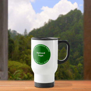 Taza De Viaje Marca de negocios de la ronda verde en barro de vi