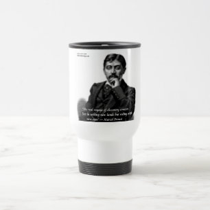 Taza De Viaje Marcel Proust y cita famosa