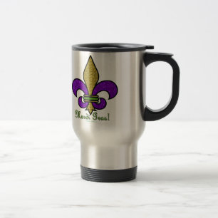 Taza De Viaje Mardi Gras Fleur De Lis