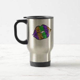 Taza De Viaje Mardi Gras Kiss Travel Mug