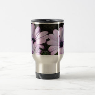 Taza De Viaje "Margaritas púrpuras pálidas "