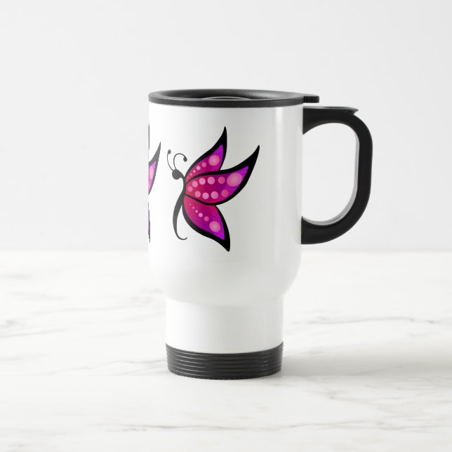 Taza De Viaje Mariposa abstracta (Derecha)