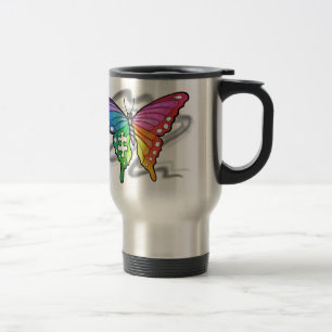 Taza De Viaje Mariposa arcoiris
