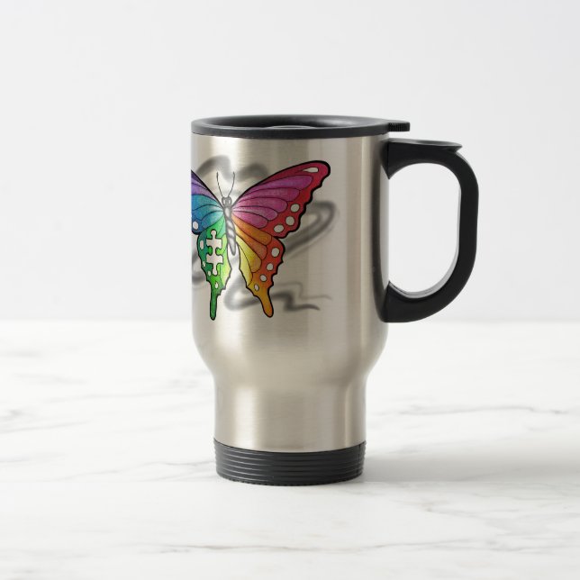 Taza De Viaje Mariposa arcoiris (Derecha)