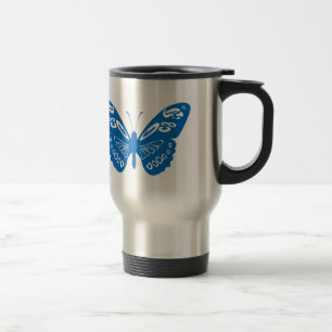Taza De Viaje Mariposa Azul