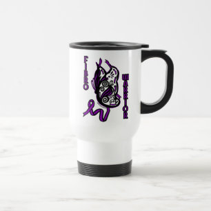 Taza De Viaje Mariposa/Cinta de opciones... Fibro Travel Mug