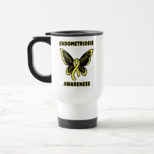 Taza De Viaje Mariposa/Conciencia...Endometriosis Trama de Viaje
