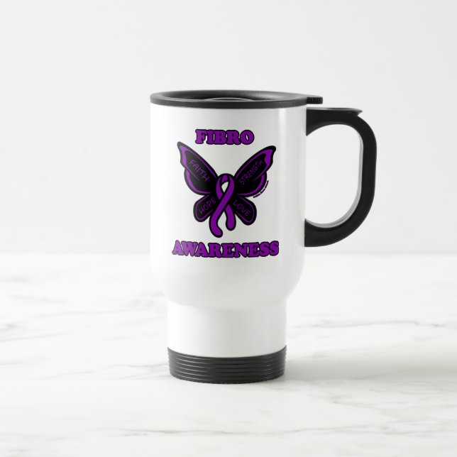 Taza De Viaje Mariposa/Conciencia... Fibro Travel Mug (Derecha)