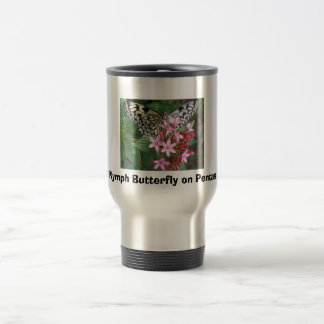 Taza De Viaje Mariposa de la ninfa del árbol en Pentas