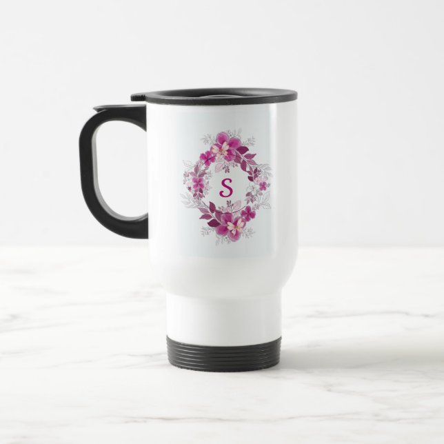 Taza de viaje Mariposa Floral (Izquierda)