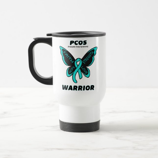 Taza De Viaje Mariposa/Guerrero...PCOS Travel Mug (Izquierda)