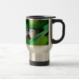 Taza De Viaje Mariposa marrón oscura y gris