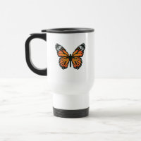 Mariposa monarca en polígono